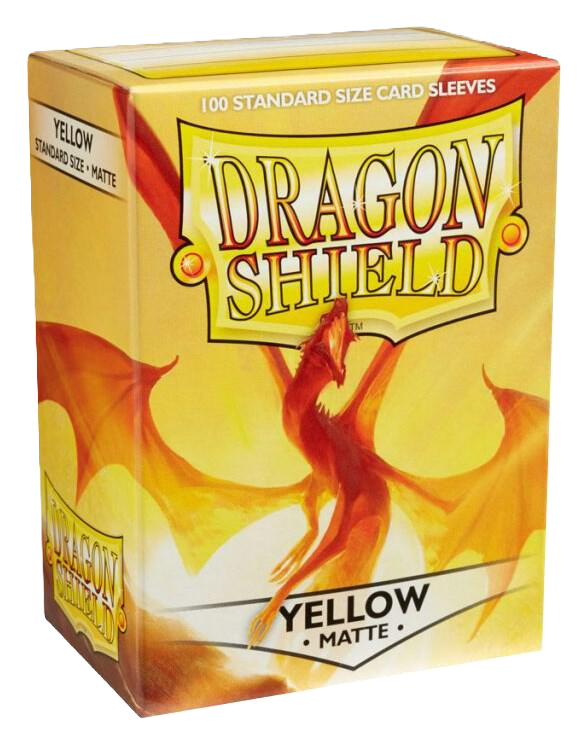 Dragon Shield Sleeves: Yellow Matte (Box Of 100)