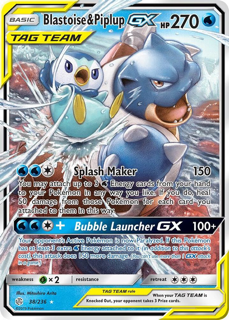 Blastoise & Piplup GX - SM - Cosmic Eclipse (SM12)