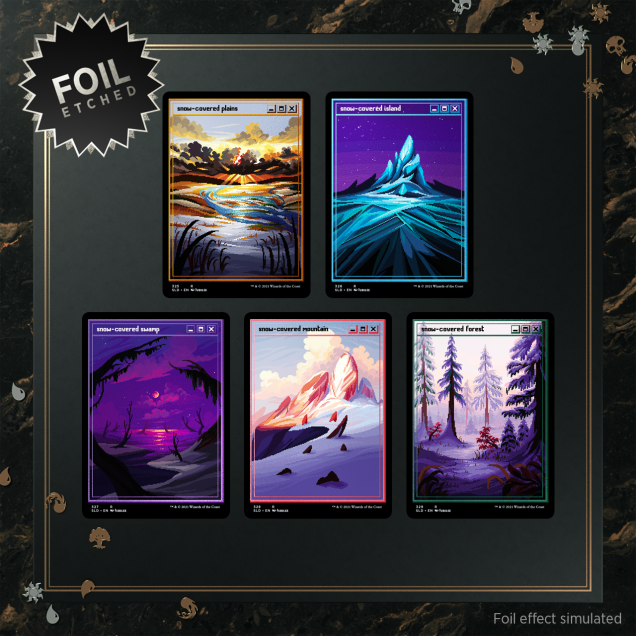 Secret Lair Drop: PixelSnowLands.jpg - Foil Etched Edition