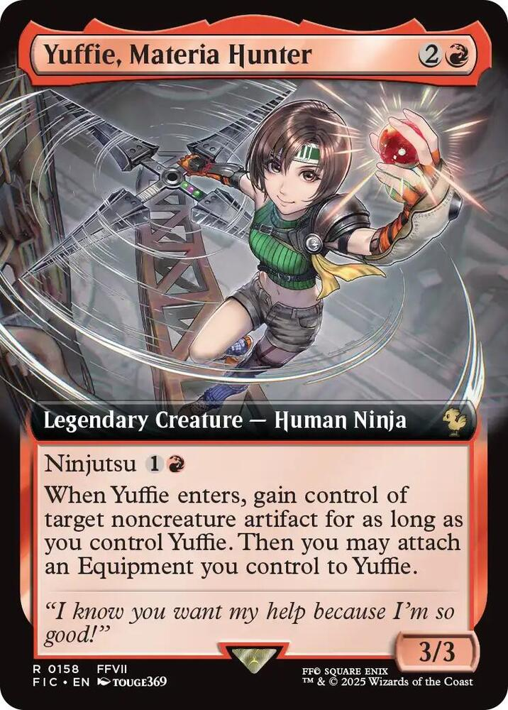 Yuffie, Materia Hunter (Extended Art) Foil - Commander: Final Fantasy (FIC)
