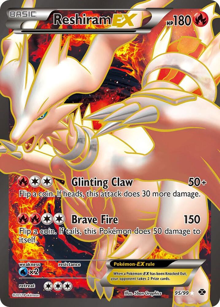 Reshiram EX (95 Full Art) - Next Destinies (NXD)