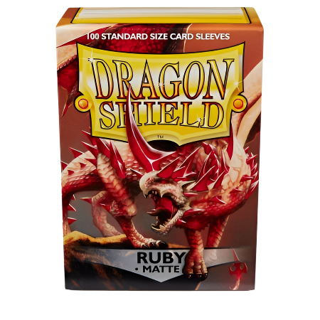 Pochettes Dragon Shield : Ruby Matte (Boîte de 100)