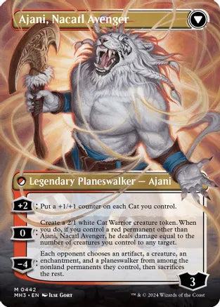 Ajani, Nacatl Pariah (Borderless) (Textured Foil) - Modern Horizons 3