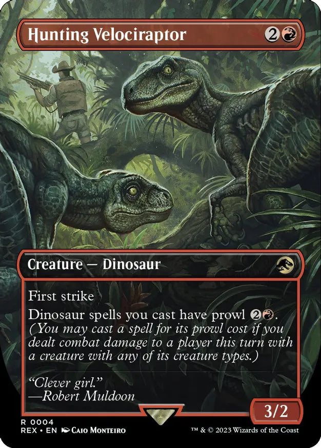Hunting Velociraptor (Borderless) - Universes Beyond: Jurassic World Collection (REX)