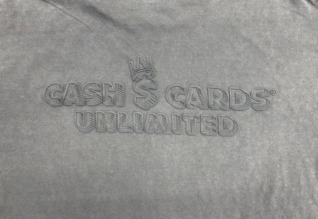 Cash Cards Unlimited Street Wear T-Shirt (Gray/Black/Large)