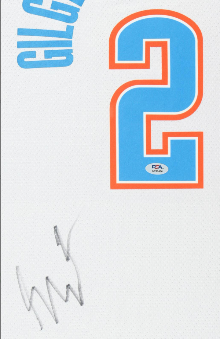 Shai Gilgeous-Alexander Autographed Signed Custom Framed Jersey Display (PSA)