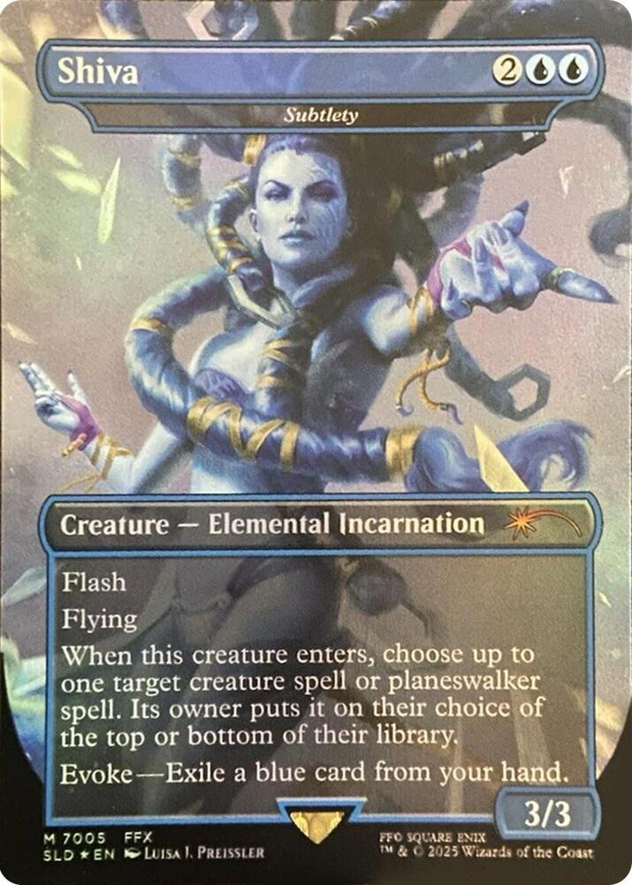 Shiva - Subtlety (Rainbow Foil) - Secret Lair Drop Series (SLD)