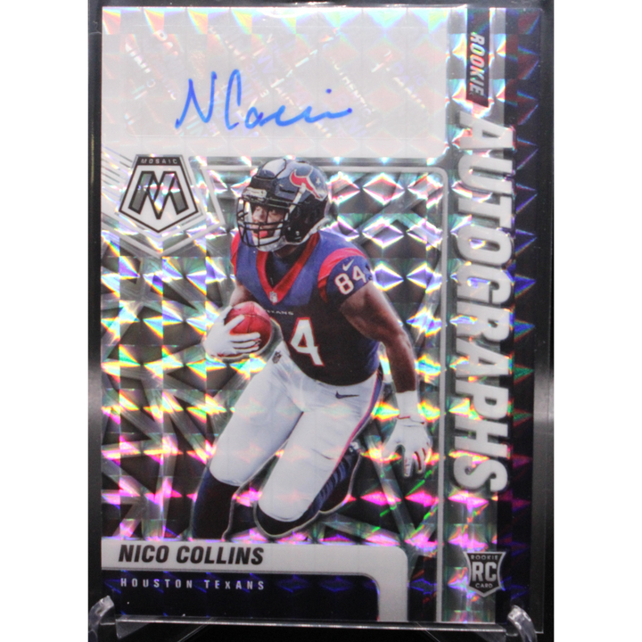 2021 Panini Mosaic Football - Nico Collins RA-30 - Rookie Autographs Mosaic