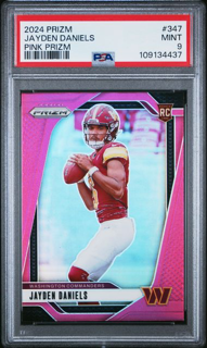 2024 Panini Prizm Football - Jayden Daniels 347 - Pink - PSA 9