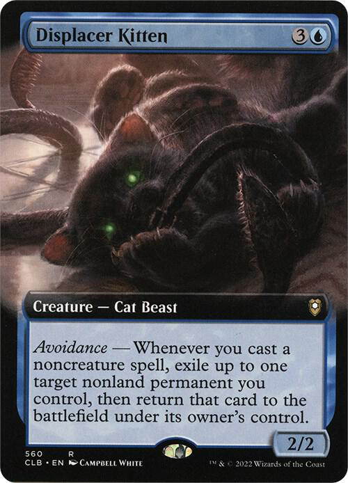 Displacer Kitten (Extended Art) - Commander Legends: Battle for Baldur's Gate (CLB)