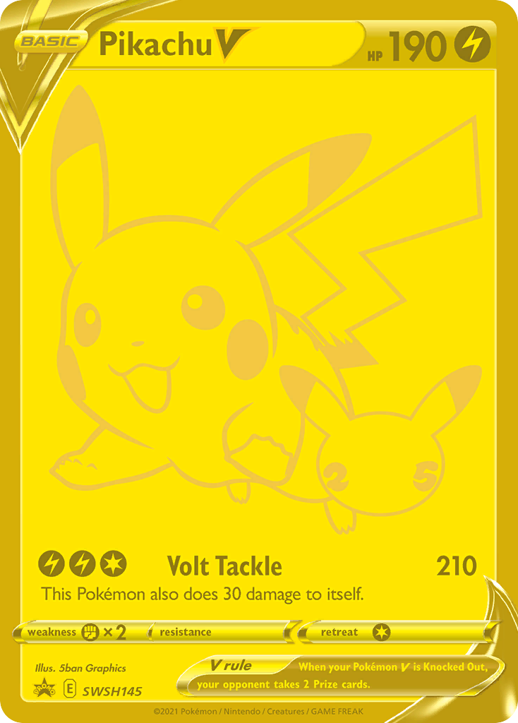 Pikachu V - SWSH145 - SWSH: Sword & Shield Promo Cards (SWSD)