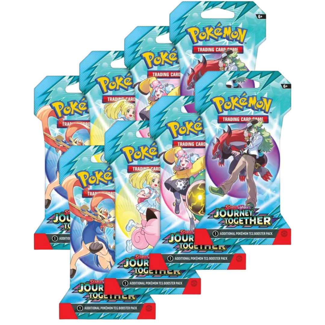 Pokemon Scarlet & Violet Journey Together - 8 Sleeved Booster Pack Bundle