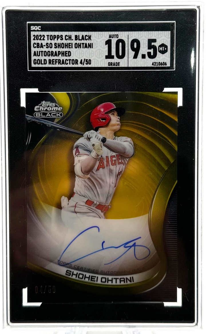 2022 Topps Chrome Black Baseball - Shohei Ohtani CBA-SO - Gold Auto /50 - SGC 9.5 / 10