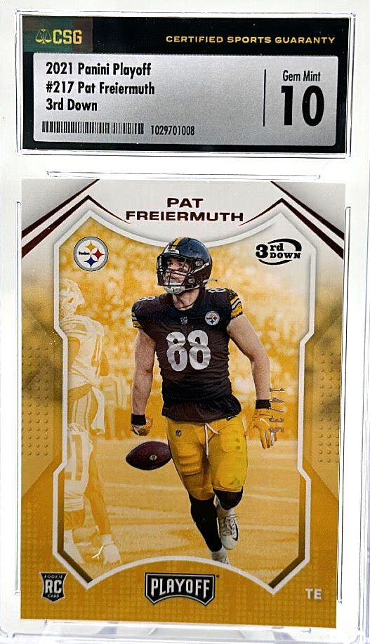 2021 Panini Playoff - Pat Freiermuth 217 - 3rd Down /35 - CSG CGC 10