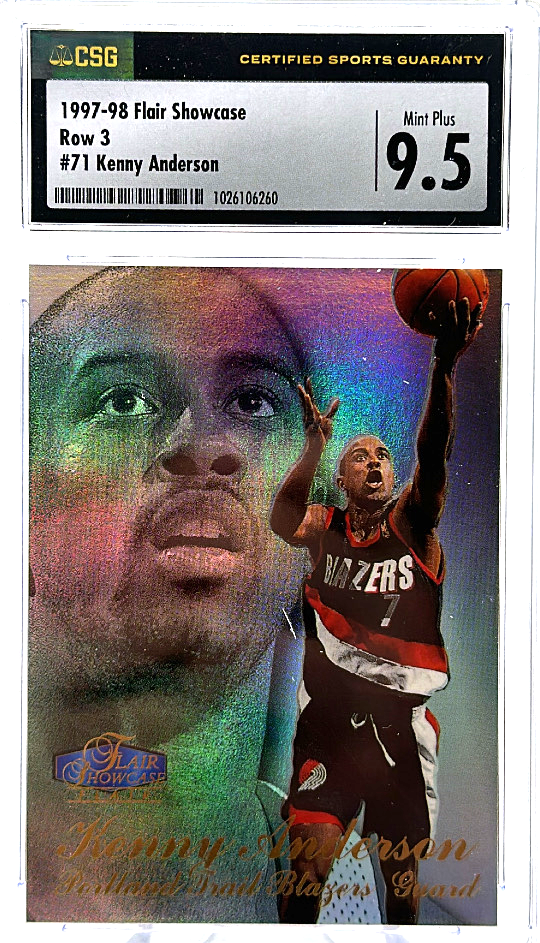 1997-98 Fleer Flair Showcase - Kenny Anderson 71 - Row 3 - CSG CGC 9.5