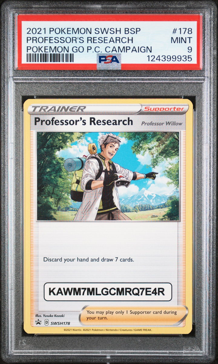 Professor's Research #178 Pokemon GO P.C. Campaign - 2021 Pokemon SWSH BSP - PSA 9
