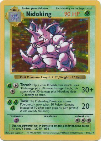 Nidoking - Base Set (Shadowless) (BSS) - Unlimited Holofoil