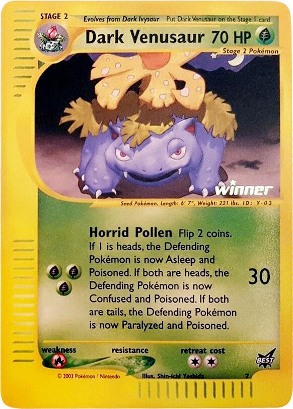 Dark Venusaur - 7 [Winner] - Best of Promos (PR)