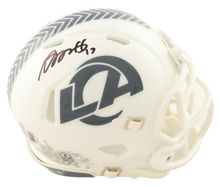 Davante Adams Autographed Signed Salute to Service Mini Helmet - Beckett Certified