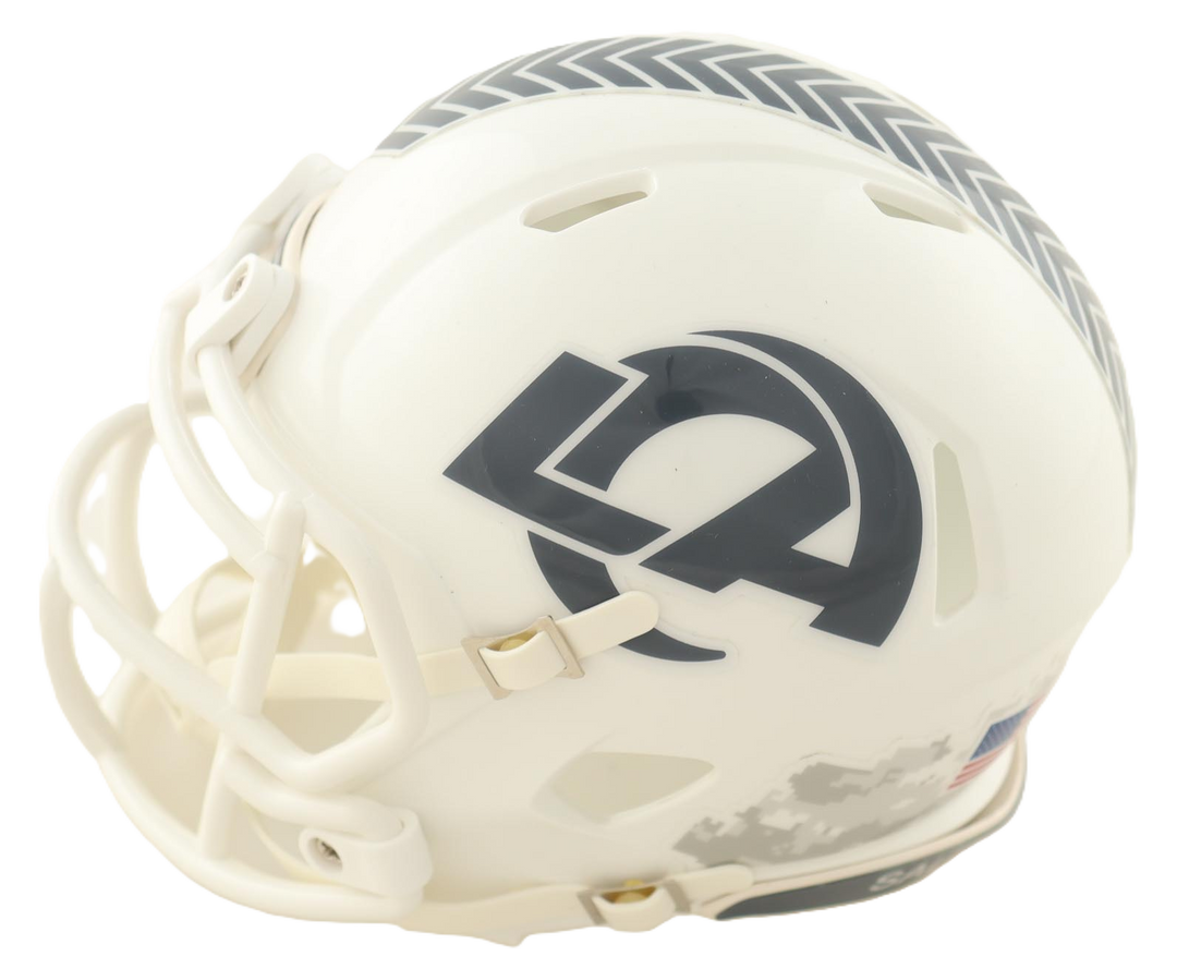 Davante Adams Autographed Signed Salute to Service Mini Helmet - Beckett Certified