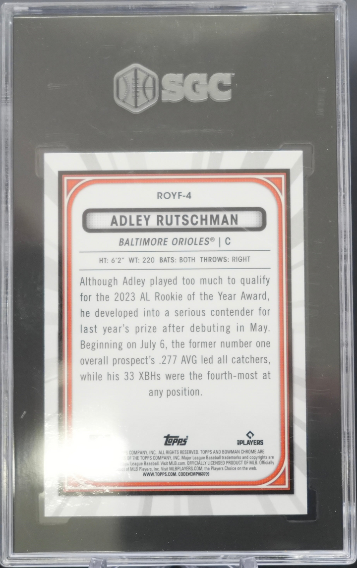 2023 Topps Bowman - Adley Rutschman ROYF-4 - ROY Favorites - SGC 10