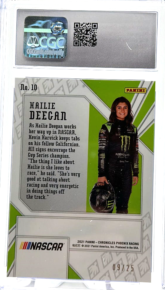 2021 Panini Chronicles - Hailie Deegan 10 - Purple /25 - CGC 9.5