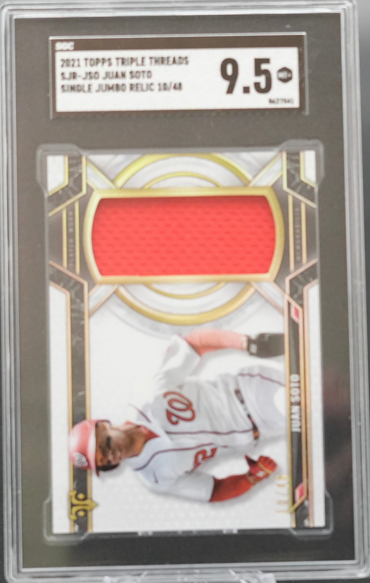 2021 Topps Triple Threads - Juan Soto SJR-JSO - Single Jumbo Relic /48 - SGC 9.5