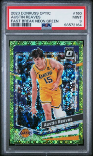 2023 Panini Donruss Optic - Austin Reaves 160 - Fast Break Neon Green /5 -  PSA 9