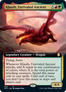 Klauth, Unrivaled Ancient (Extended Art) - Commander: Adventures in the Forgotten Realms (AFC)