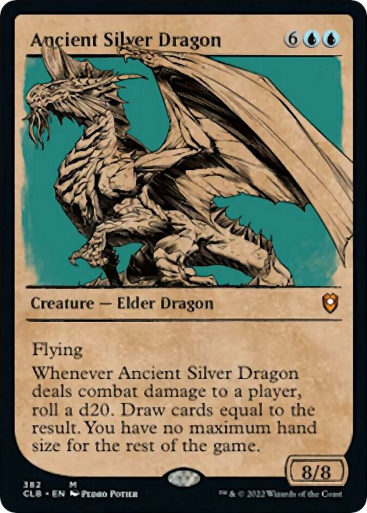 Ancient Silver Dragon (Showcase) - Commander Legends: Battle for Baldur's Gate (CLB)