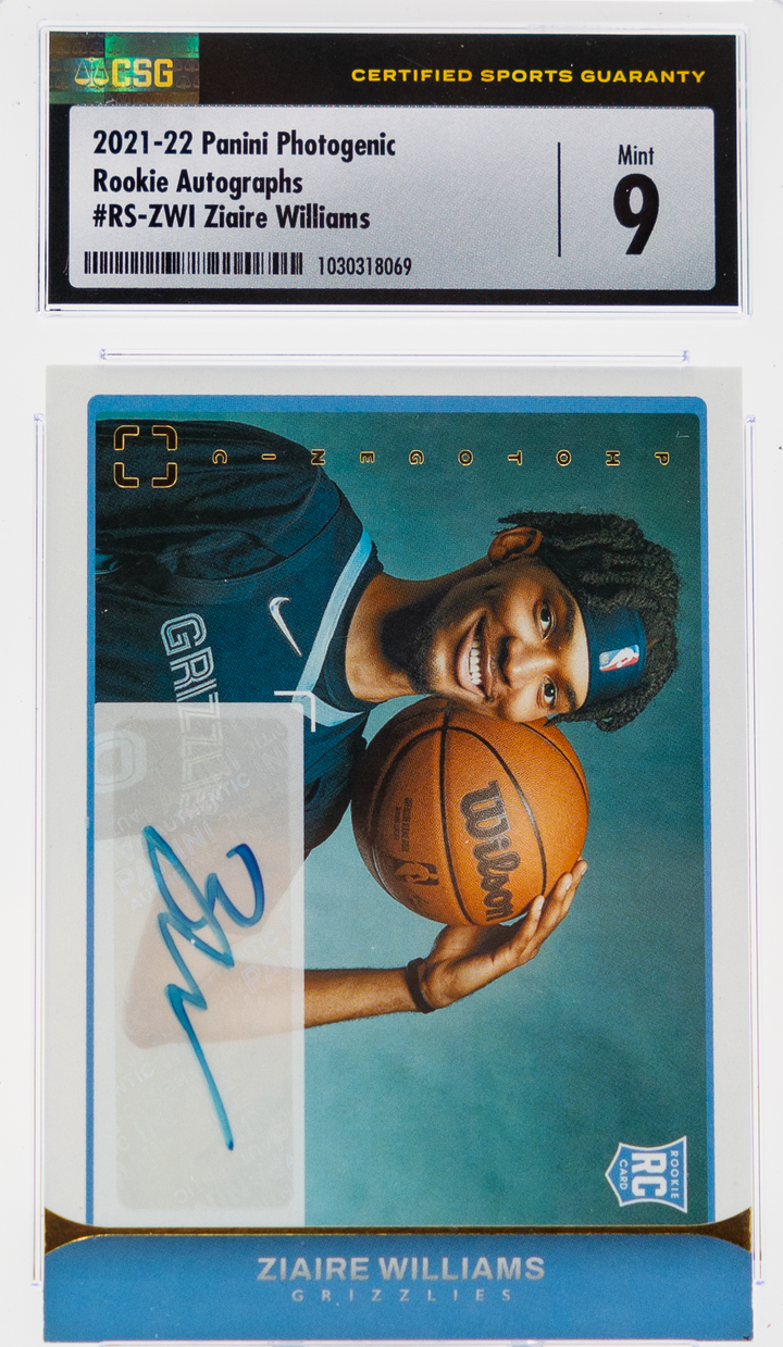 2021-22 Panini Photogenic - Ziaire Williams RS-ZWI - CSG 9 / 10