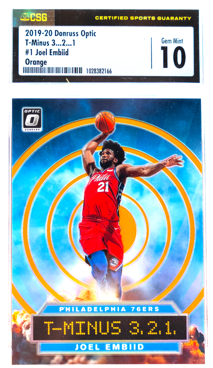 2019-20 Donruss Optic - Joel Embiid 1 - Orange /39 - CSG 10