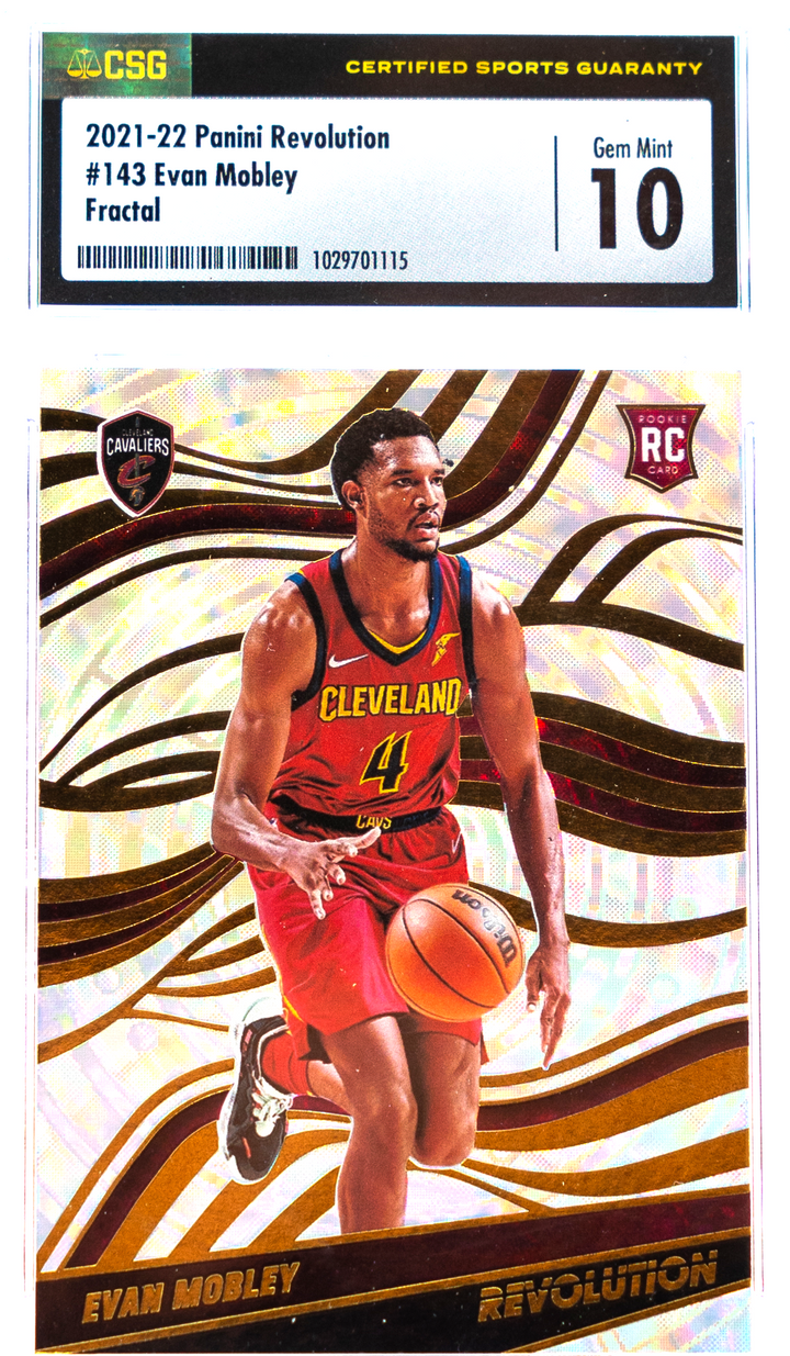 2021-22 Panini Revolution - Evan Mobley 143 - Fractal - CSG 10