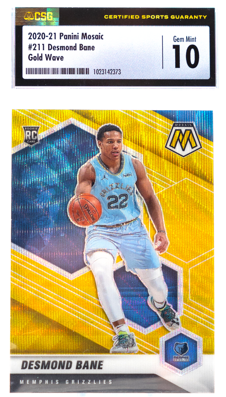 2020-21 Panini Mosaic - Desmond Bane 211 - Gold Wave - CSG 10