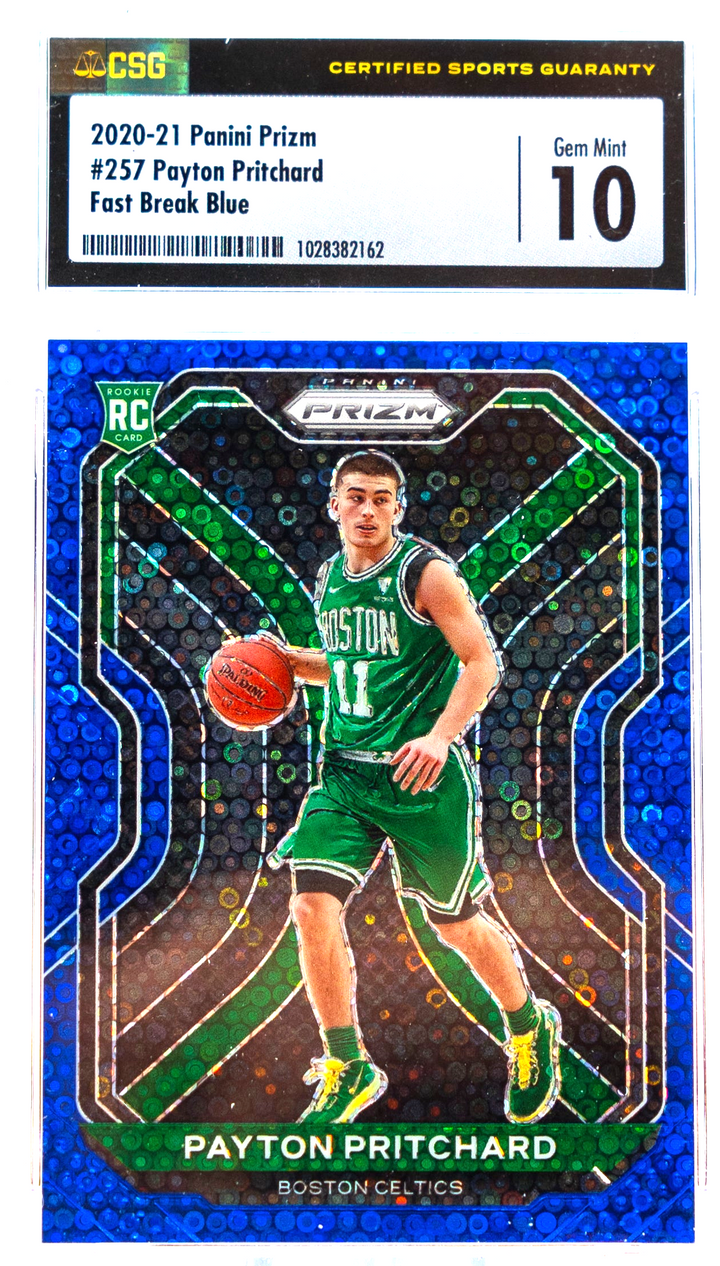 2020-21 Panini Prizm - Payton Pritchard 257 - Fast Break Blue /175 - CSG 10