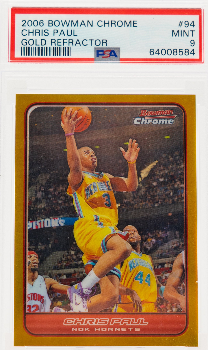 2006 Topps Bowman Chrome - Chris Paul 94 - Gold /50 - PSA 9