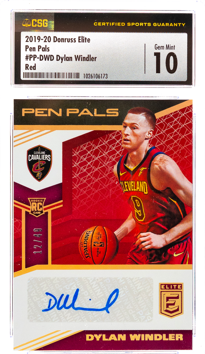 2019-20 Donruss Elite - Dylan Windler PP-DWD - Red /49 - CSG CGC 10 / 10