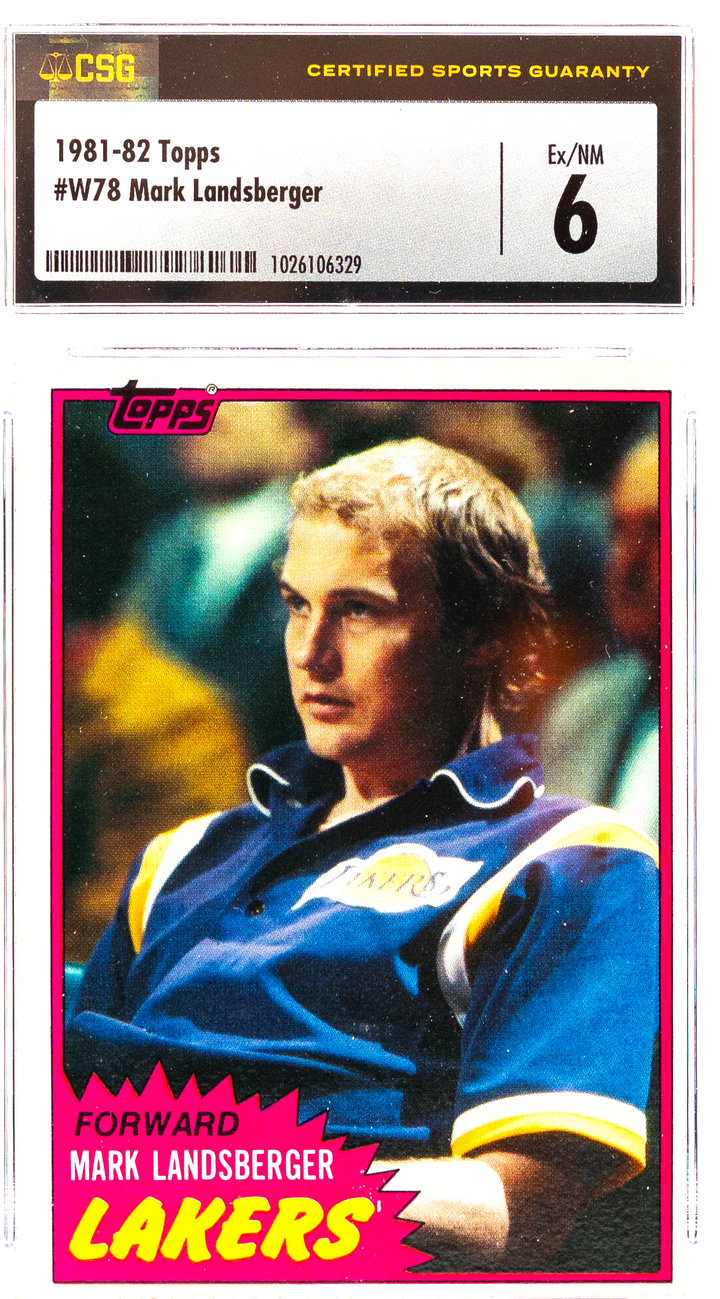 1981-82 Topps - Mark Landsberger W78 - CSG CGC 6