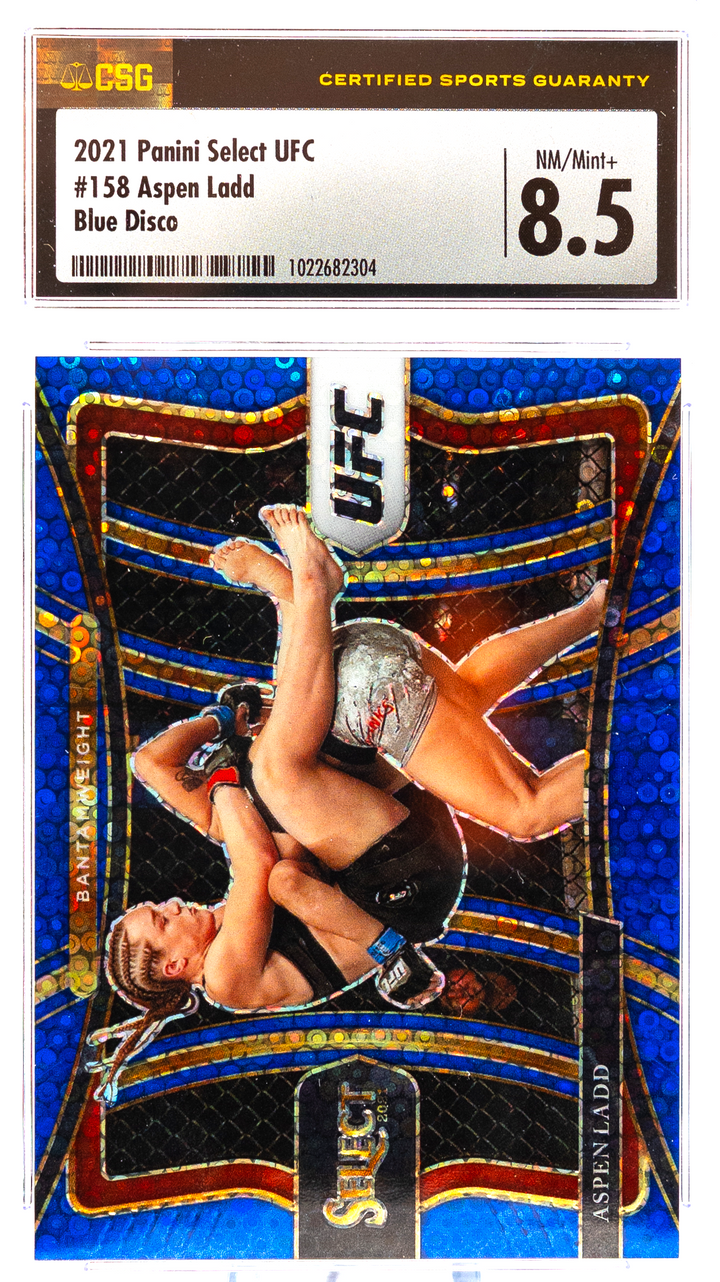 2021 Panini Select UFC - Aspen Ladd 158 - Blue Disco /99 - CSG CGC 8.5