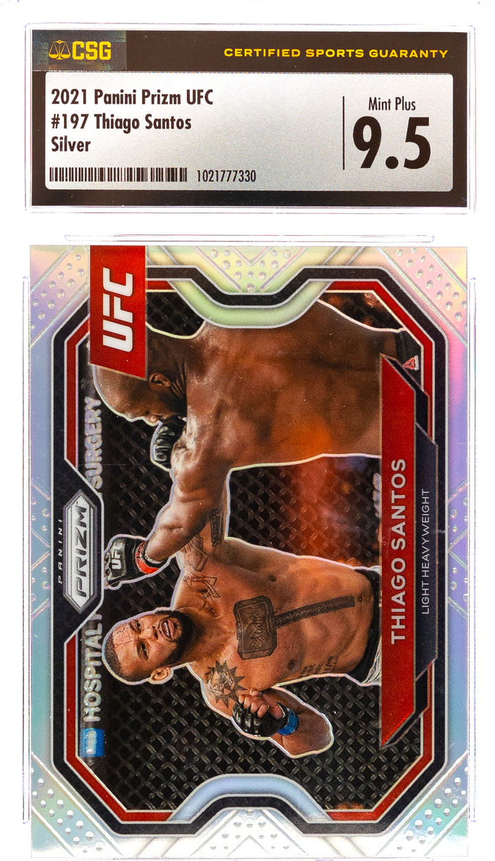 2021 Panini Prizm UFC - Thiago Santos 197  - Silver - CSG CGC 9.5