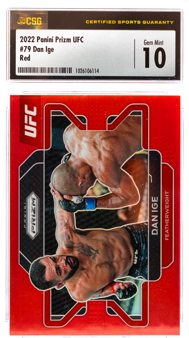 2021 Panini Prizm UFC - Dan Ige 79 - Red /299 - CSG CGC 10