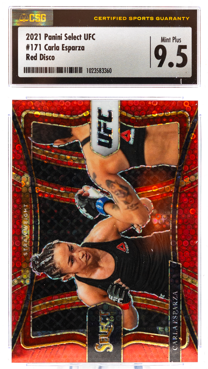 2021 Panini Select UFC - Carla Esparza 171 - Red Disco /199 - CSG CGC 9.5