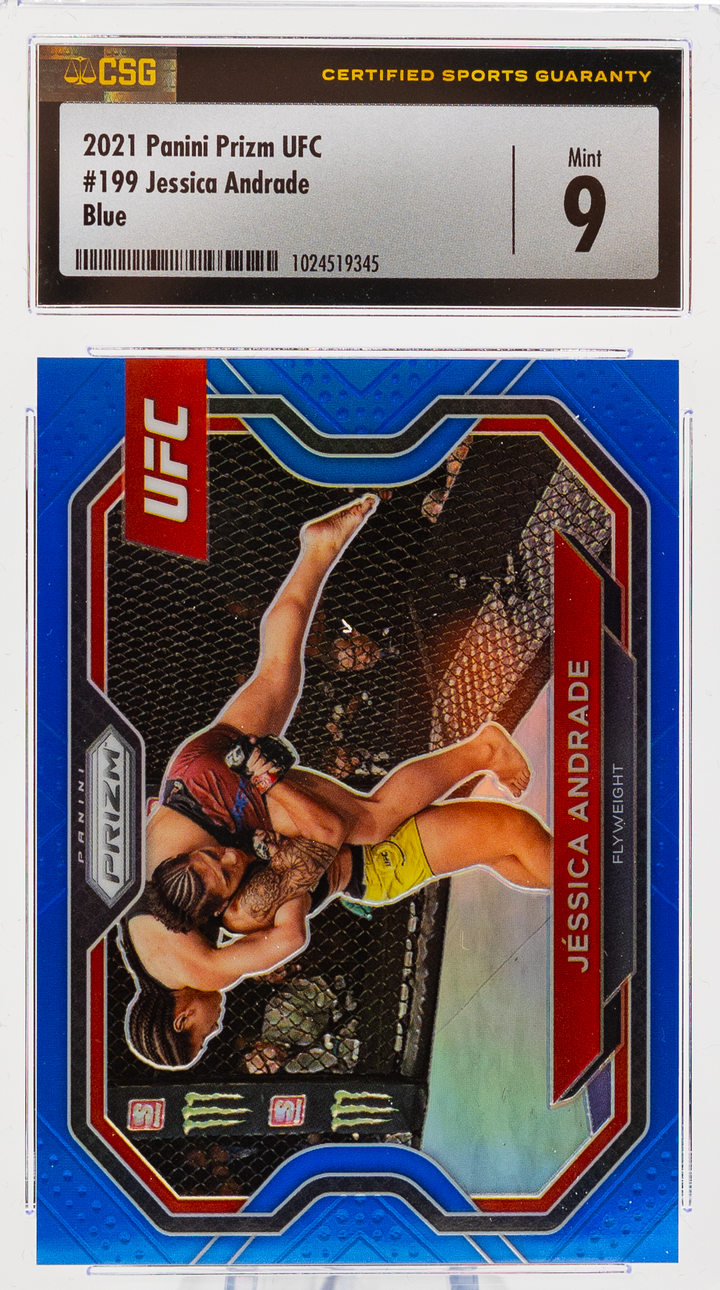 2021 Panini Prizm UFC - Jessica Andrade 199 - Blue /199 - CSG CGC 9