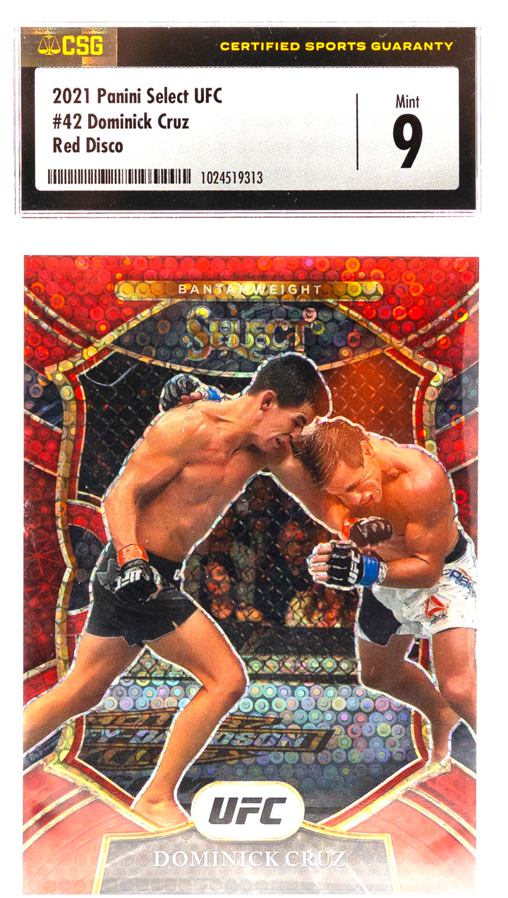 2021 Panini Select UFC - Dominick Cruz 42 - Red Disco /199 - CSG CGC 9