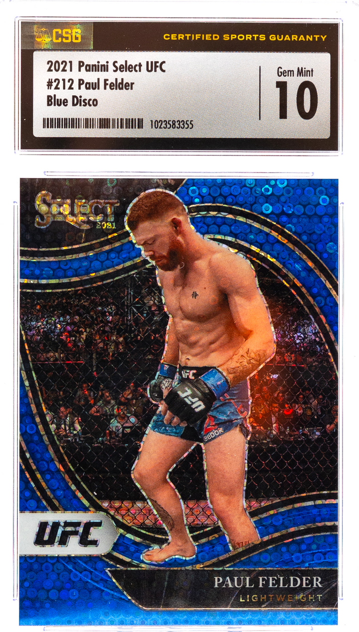 2021 Panini Select UFC - Paul Felder 212 - Blue Disco /99 - CSG CGC 10