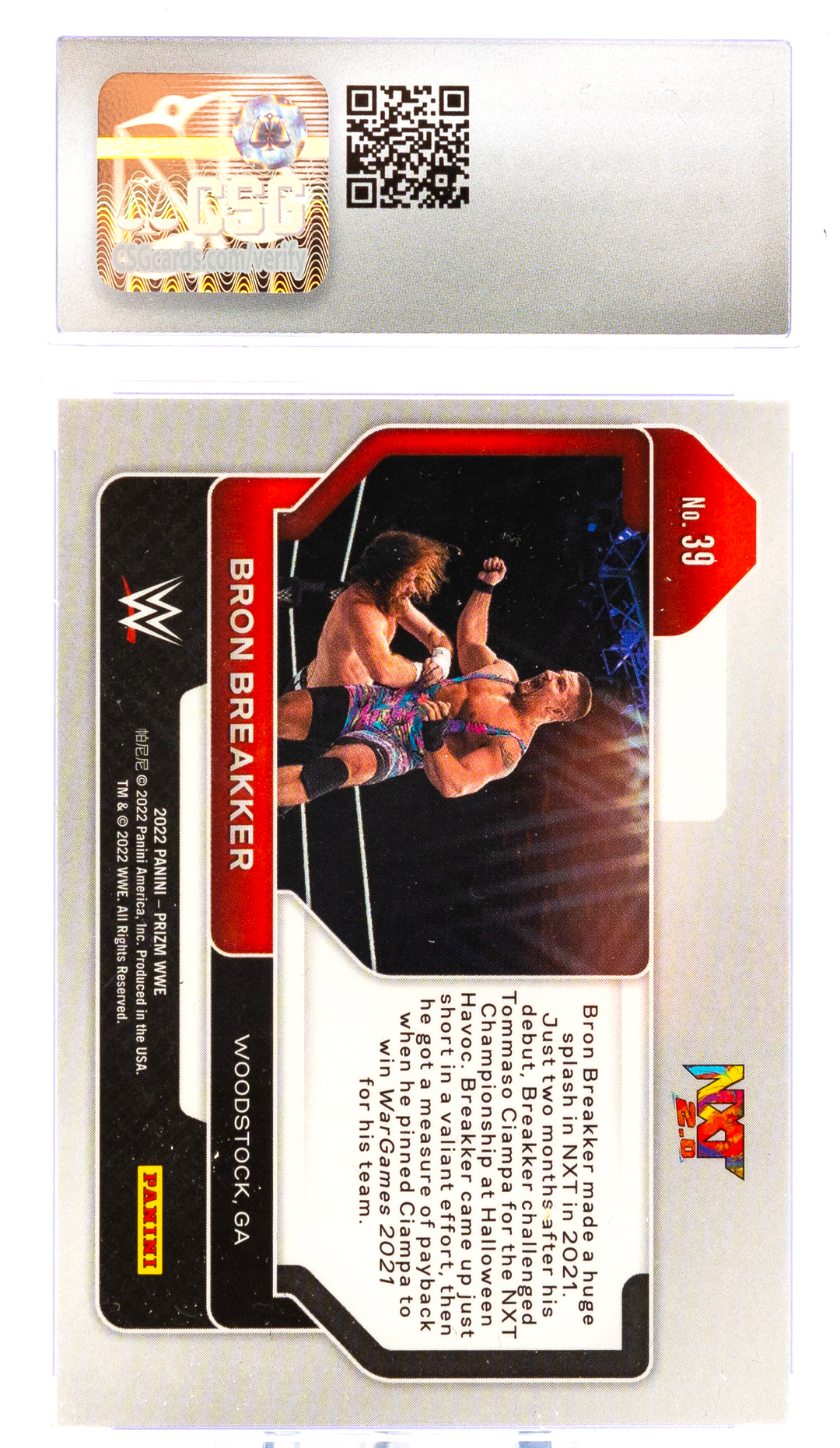 2022 Panini Prizm WWE - Bron Breaker 39 - CSG CGC 9.5