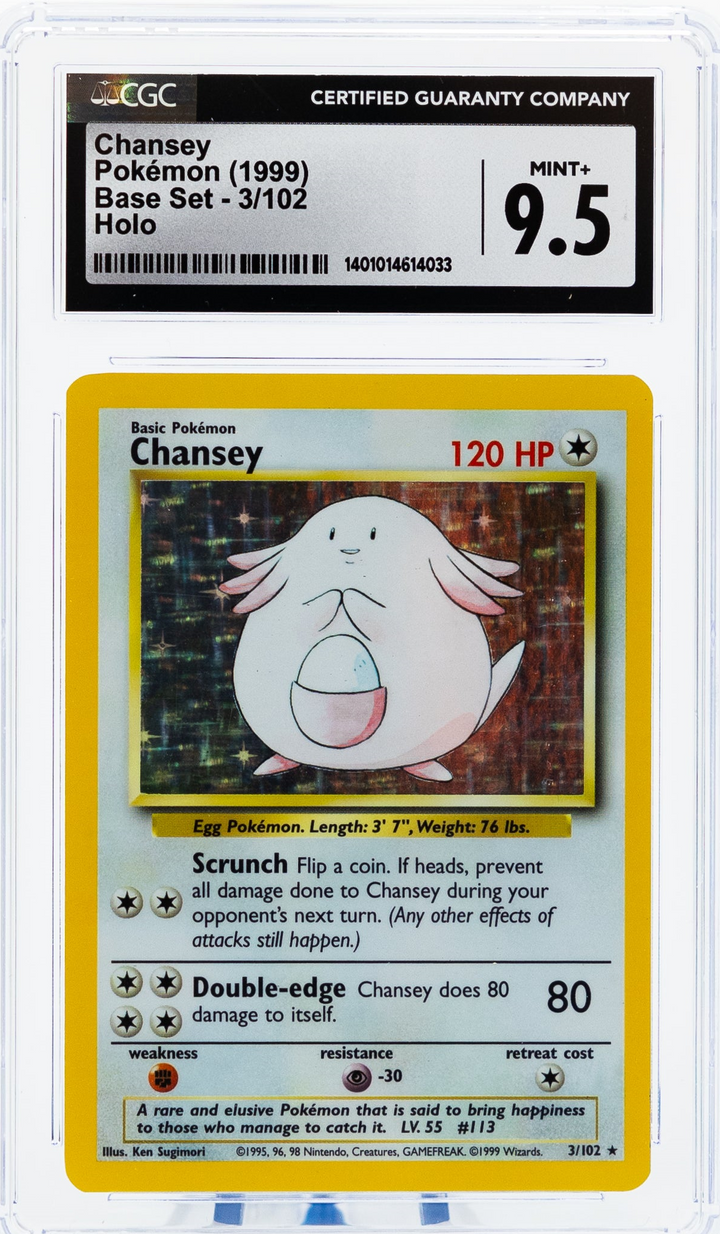 Chansey 3/102 Base Set - 1999 Pokemon - CGC 9.5