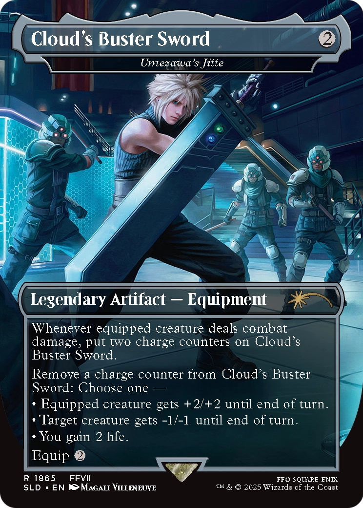 Cloud's Buster Sword - Umezawa's Jitte (Rainbow Foil)