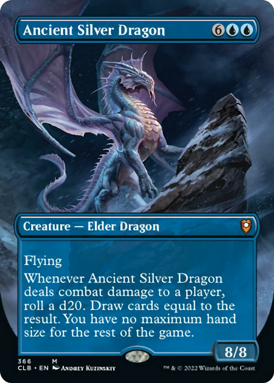 Ancient Silver Dragon (Borderless) - Commander Legends: Battle for Baldur's Gate (CLB)