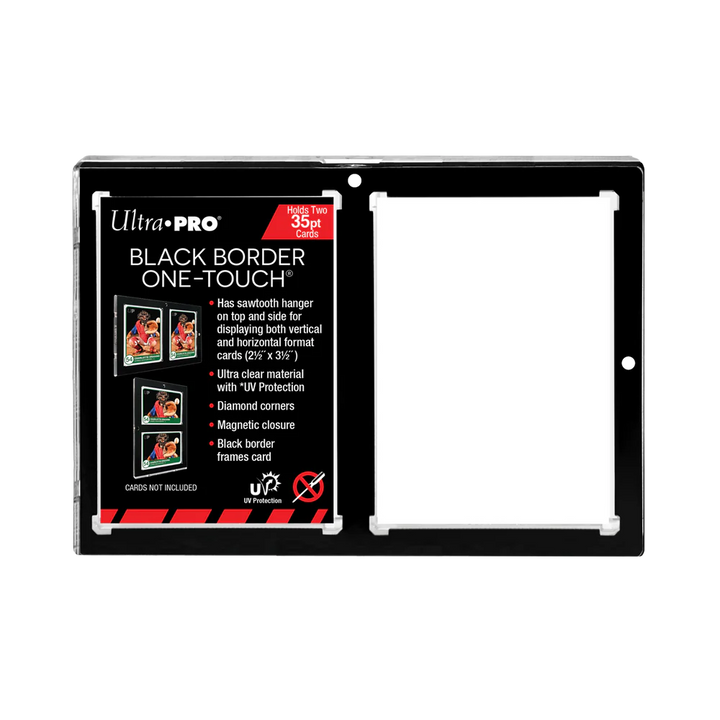 Ultra PRO 2-Card Black Border ONE-TOUCH Magnetic Holder